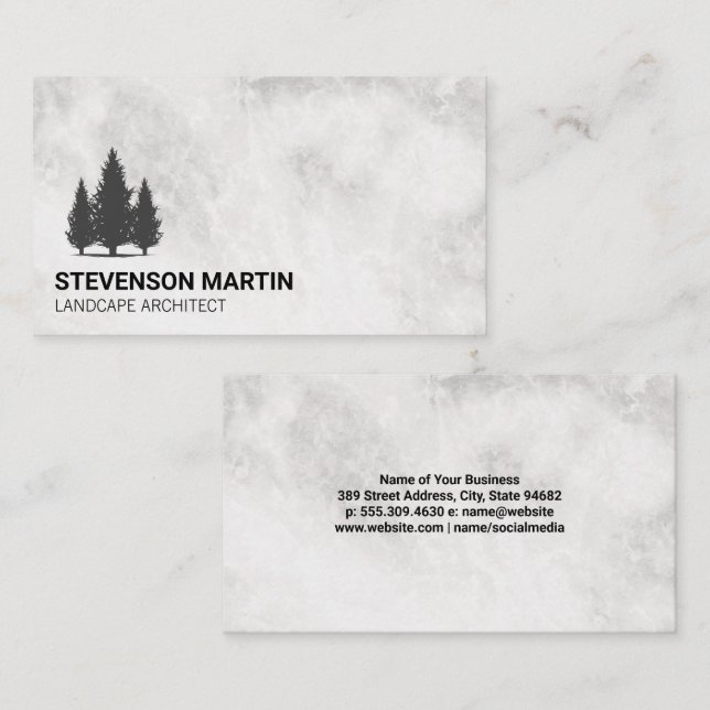 Carte De Visite Paysage | Logo de l'arbre (Devant / Derrière)