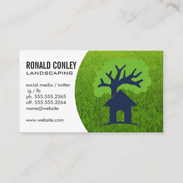 Carte De Visite Paysage | Logo de l'arbre (Devant)
