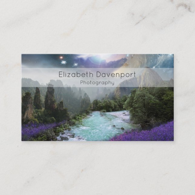 Carte De Visite Paysage naturel magique avec eau de rinçage (Devant)