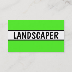 Carte De Visite Paysage Neon Green