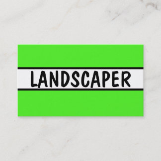 Carte De Visite Paysage Neon Green