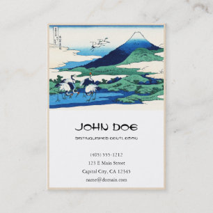 Carte De Visite Paysage oriental frais de vue de Hokusai Fuji de