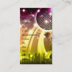 Carte De Visite paysage urbain disco