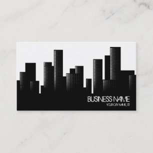 Carte De Visite paysage urbain noir et blanc