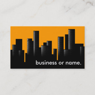 Carte De Visite paysage urbain orange
