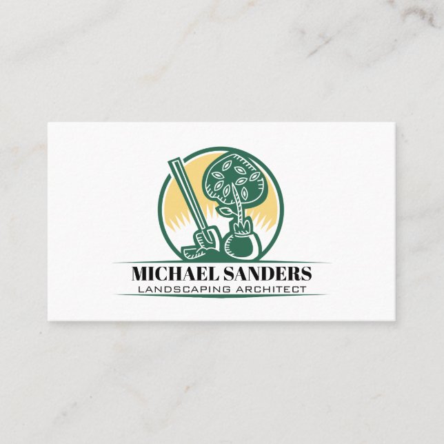 Carte De Visite Paysagère | Planter un arbre (Devant)