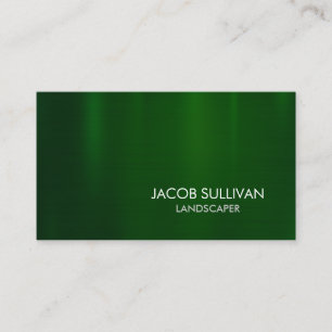 Carte De Visite Paysagiste Jardinier Faux Vert Métallique