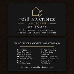 Carte De Visite Paysagiste Services de pelouse Professionnel