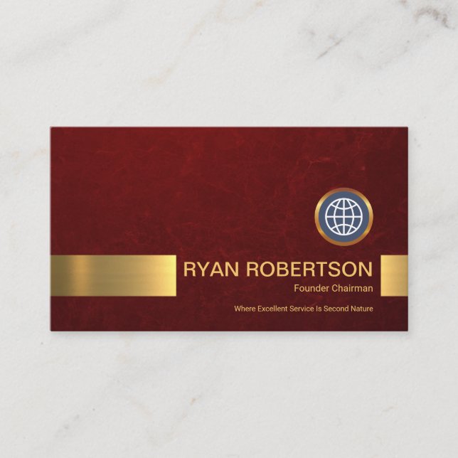 Carte De Visite PDG fondateur de Red Grunge Gold Strige (Devant)
