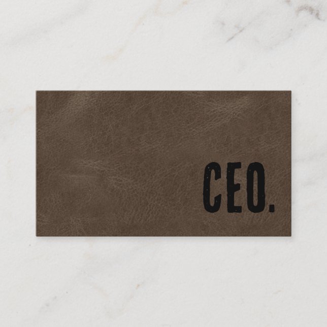 Carte De Visite PDG Premier Brown Faux Leather (Devant)