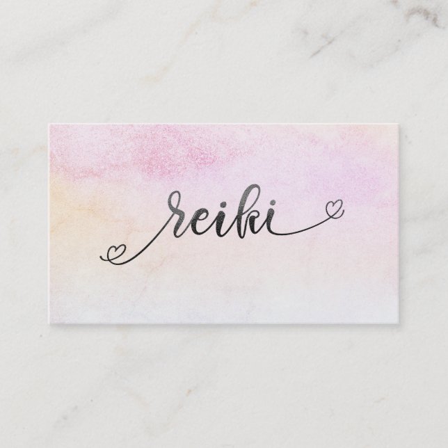 Carte De Visite *~* Peach Magenta Mint Parties scintillant noire R (Devant)