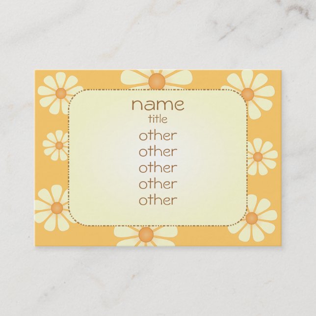 Carte De Visite Peachy Daisy (Devant)