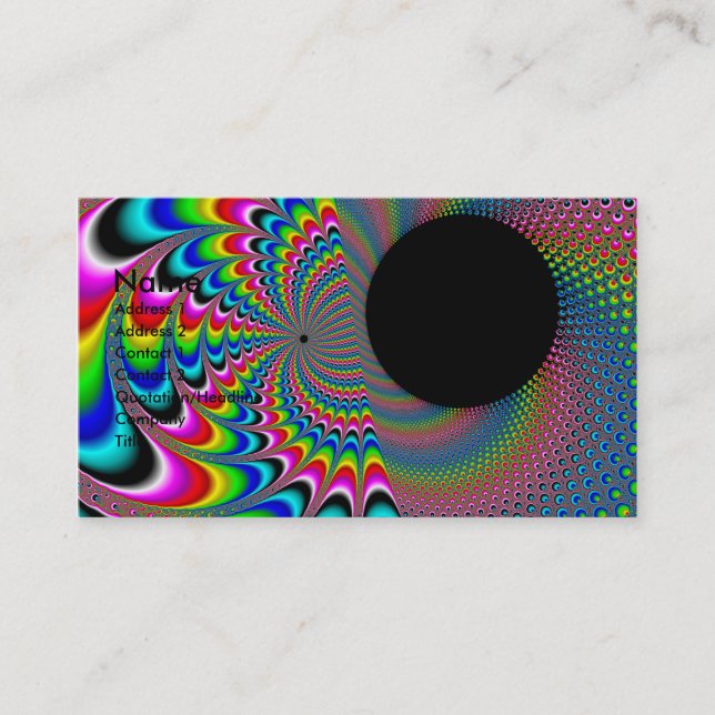 Carte De Visite Peackock A Delic - Art Fractal (Devant)