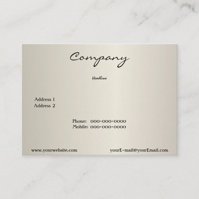 Carte de visite Pearl Cream (Devant)