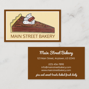 Carte De Visite Pecan Pie Tart Southern Food Dessert Cuit Au Four
