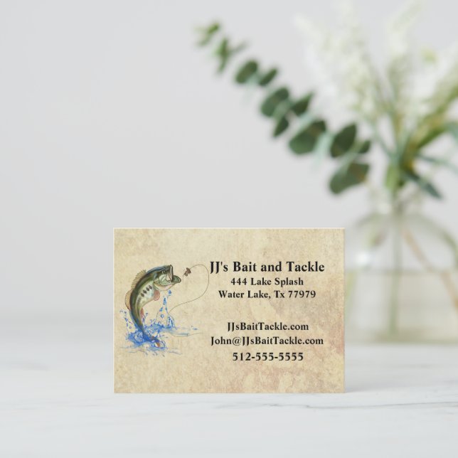 Carte De Visite Pêche (Debout devant)