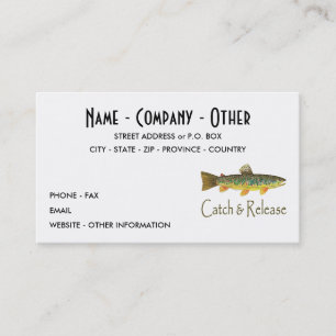 Carte De Visite Pêche à la truite