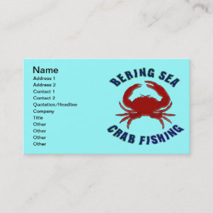 Carte De Visite Pêche de crabe de mer de Béring
