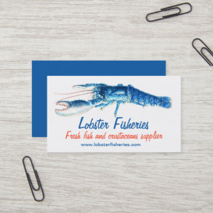 Carte De Visite Pêche de homard/carte de visite bleus de pêcheur
