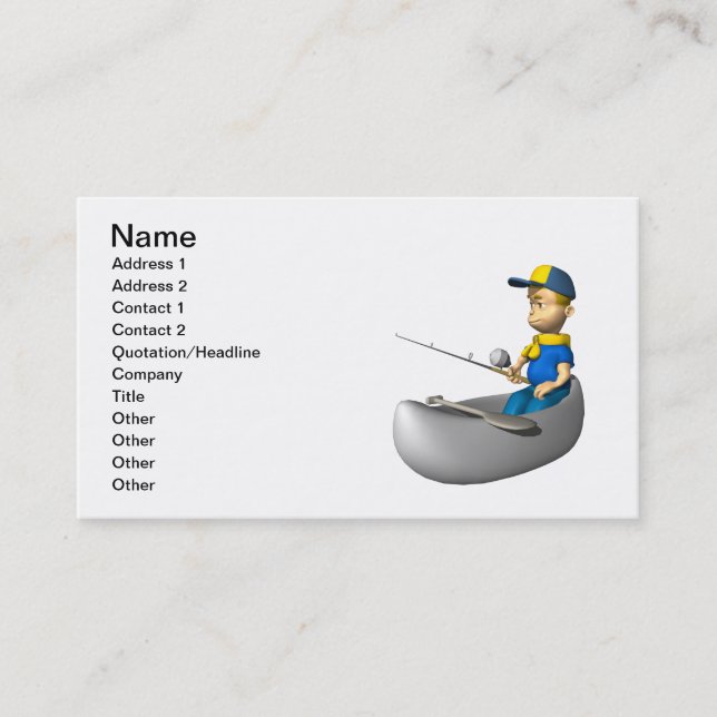Carte De Visite Pêche de scout (Devant)
