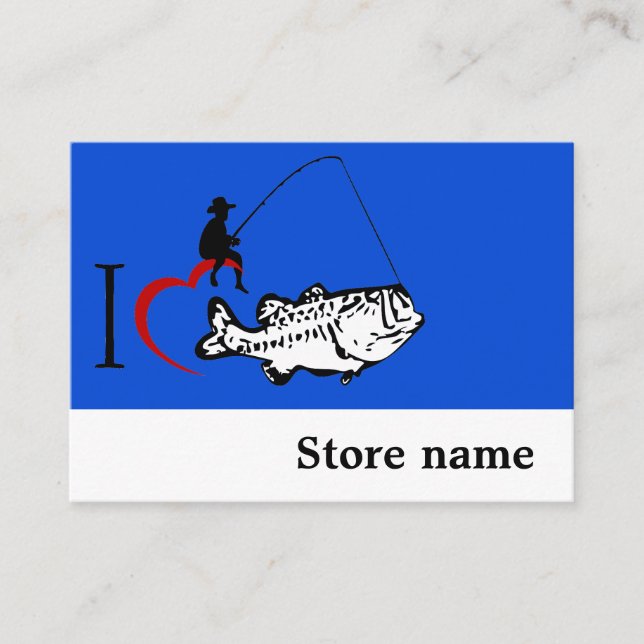 Carte De Visite Pêche du magasin (Devant)
