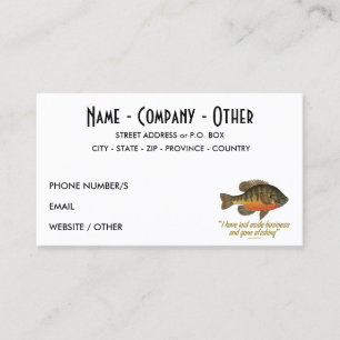 Carte De Visite Pêcheur de Bream