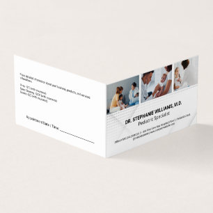 Carte De Visite Pédiatrie   Travailleurs Médicales de la santé