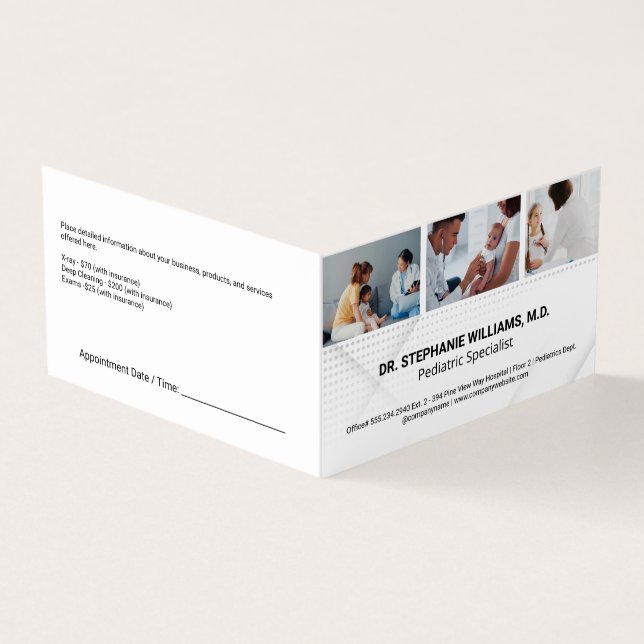 Carte De Visite Pédiatrie | Travailleurs Médicales de la santé (Extérieur)