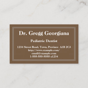 Carte de visite pédiatrique minimal