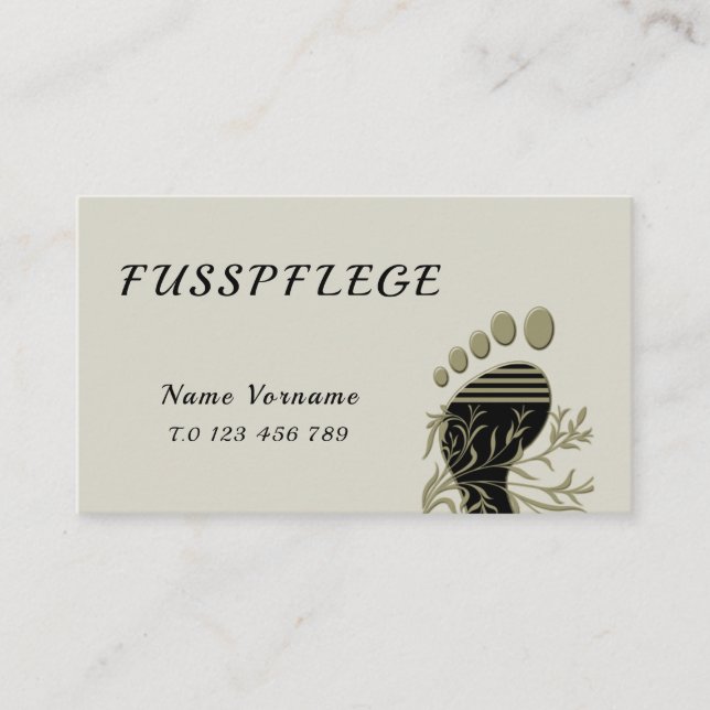 Carte De Visite Pédicure (Devant)
