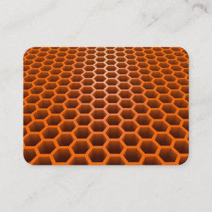 Carte De Visite Peigne de miel en perspective orange