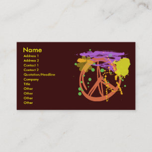 CARTE DE VISITE PEIGNEZ LE SIGNE DE PAIX D'ÉCLABOUSSURE