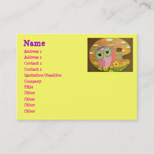 Carte De Visite Peignez mon hibou d'amour