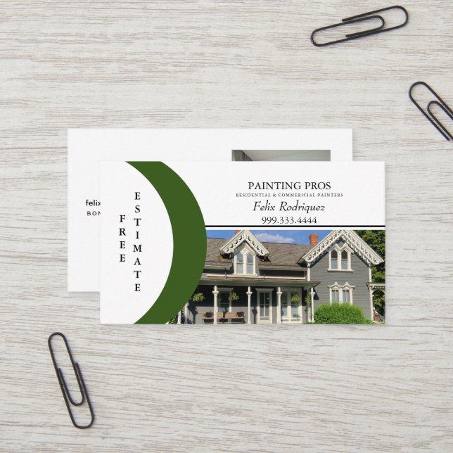 Carte de visite peintre (Devant/Arrière en situation)