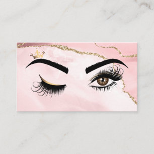 Carte De Visite Peintre de maquillage Belle de l'oeil Abri rose