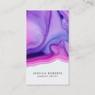 Carte De Visite Peintre de maquillage rose violet