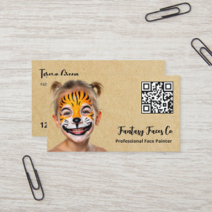 Carte De Visite Peintre de visage QR