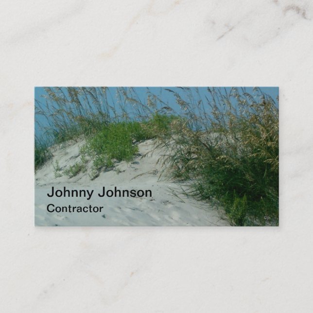 Carte De Visite Peintre fait sur commande d'entrepreneur de dune (Devant)
