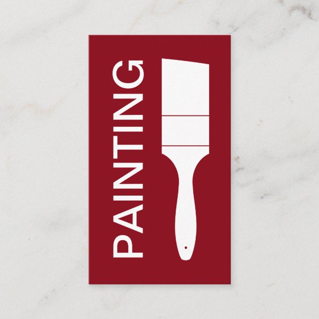 Carte De Visite Peintre Gras Et Noir Moderne (Devant)