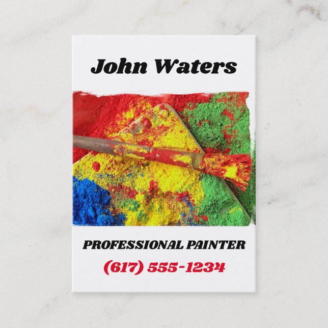 Carte De Visite Peintre professionnel | Barrière de peinture et de (Devant)