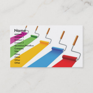 Carte De Visite Peinture1, Nom, Adresse 1, Adresse 2, Contact 1, .