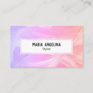 Carte De Visite Peinture à l'huile colorée coucher de soleil abstr