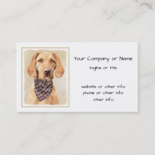 Carte De Visite Peinture à poils durs Vizsla - Jolie Art Original 