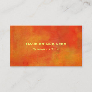 Carte De Visite Peinture Abstraite moderne en orange
