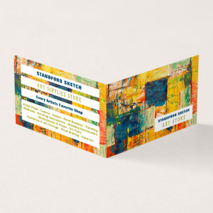 Carte De Visite Peinture Abstraite multicolore, magasin de fournit