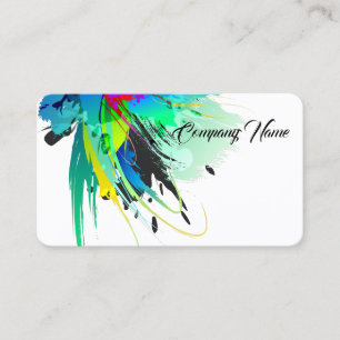 Carte De Visite Peinture Abstraite Peacock