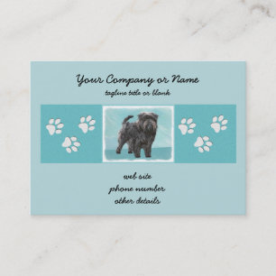 Carte De Visite Peinture Affenpinscher - Joli art original chien