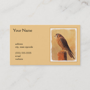 Carte De Visite Peinture américaine Kestrel - Art original pour oi