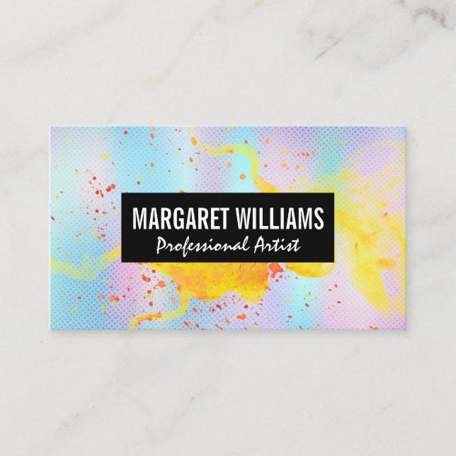 Carte De Visite Peinture artistique | Holographie, holographique (Devant)