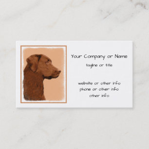 Carte De Visite Peinture au chocolat de Labrador Retriever - Dog A